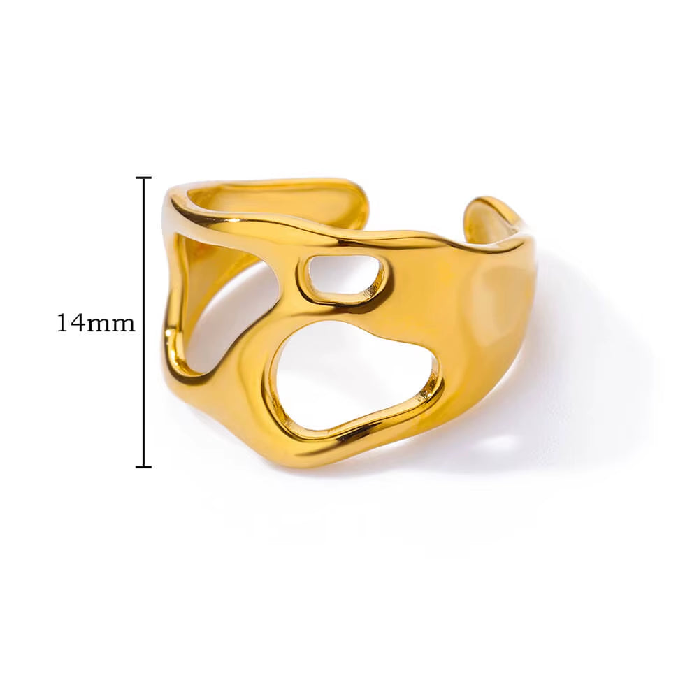 Stainless Steel Rings for Women Gold Color Couple Heart Ring 2023 Trend New in Wedding Aesthetic Luxury Jewelry Anillos Mujer